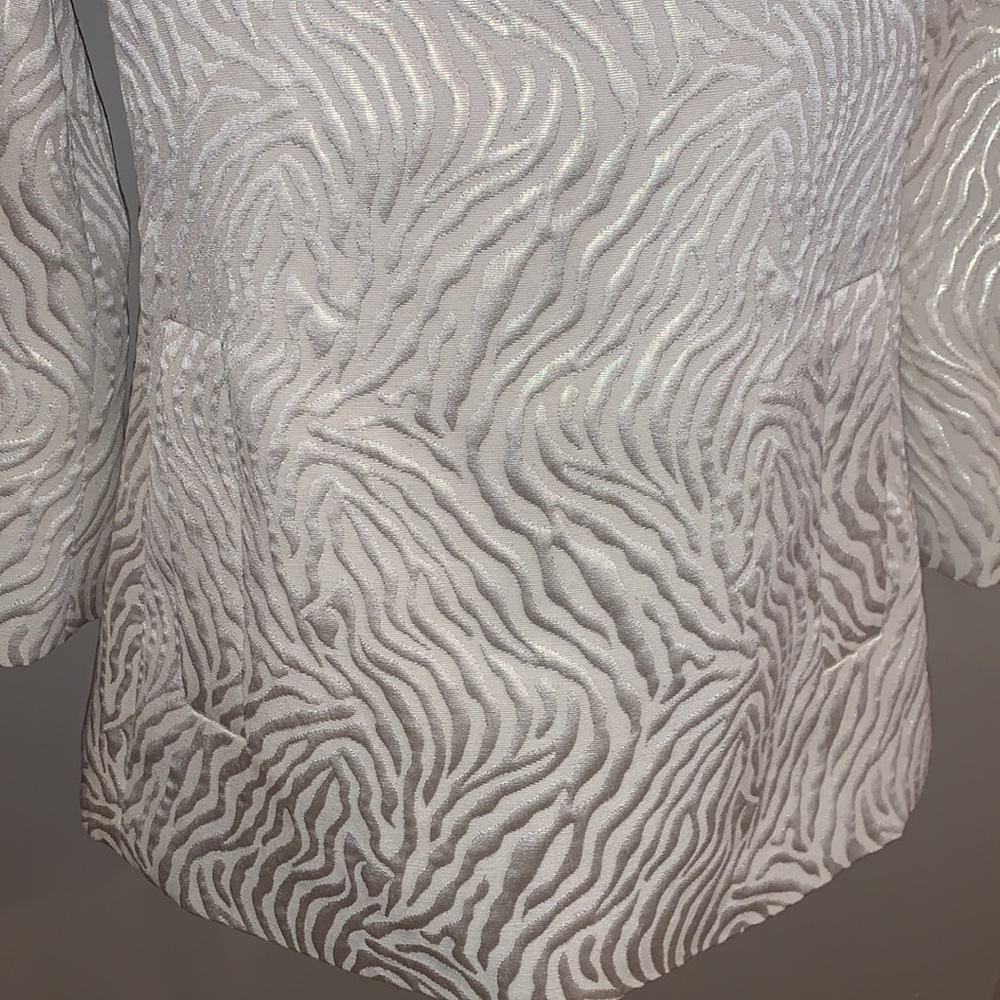 Michael Kors zebra  print dressy shirt size 8 - Picture 4 of 11